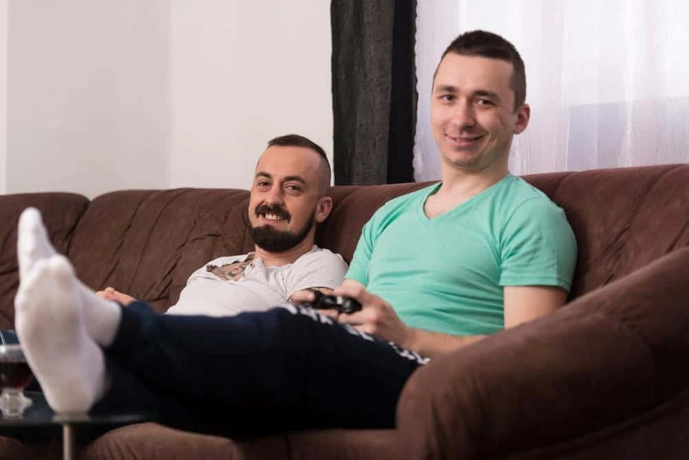 male bonding over a videogame